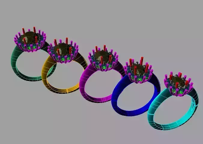 SET 5 Oval Ring    Setov 