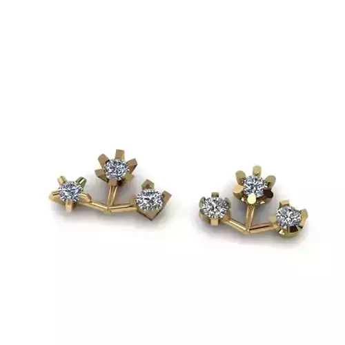 single daimond woman nose pins 3D print model
