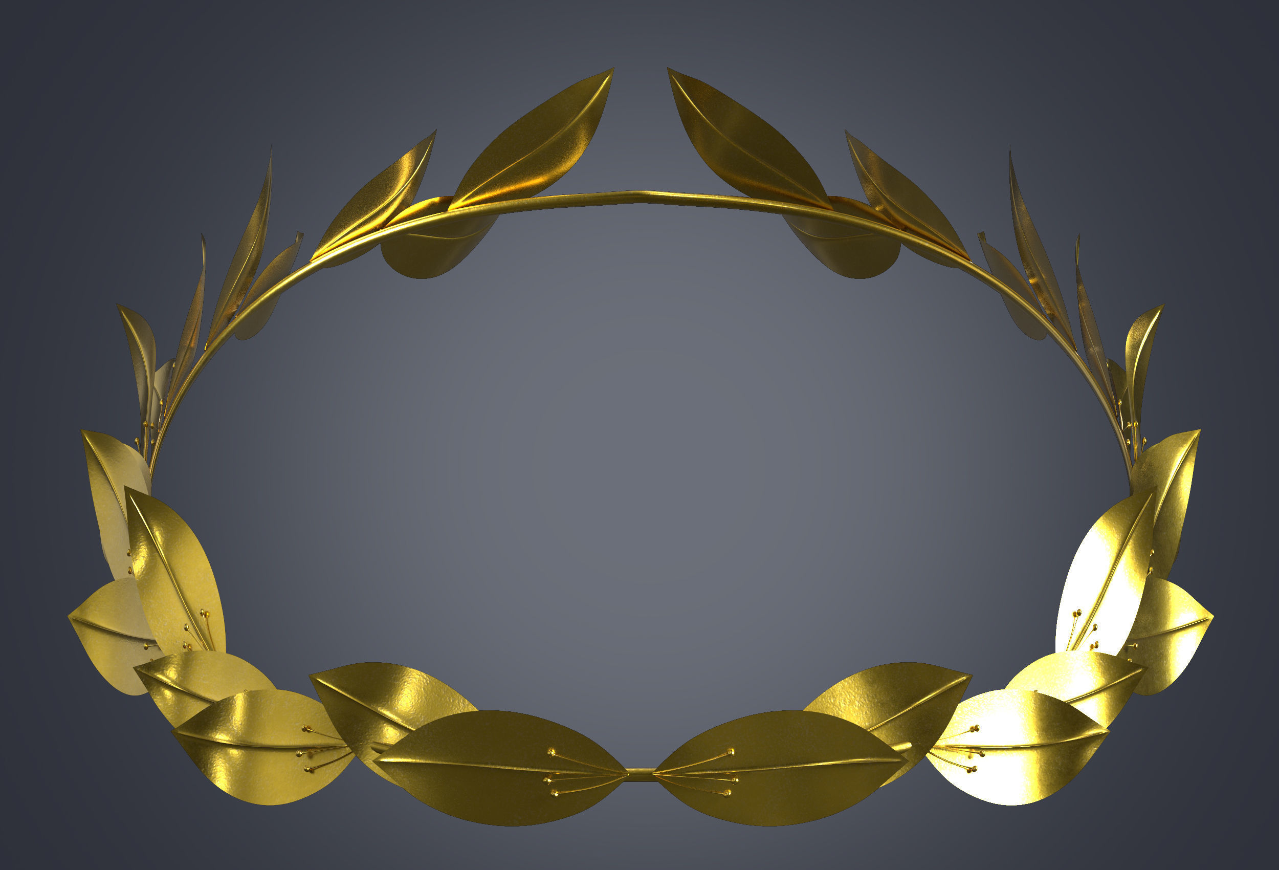 Laurel Wreath Low-poly 3D model_5