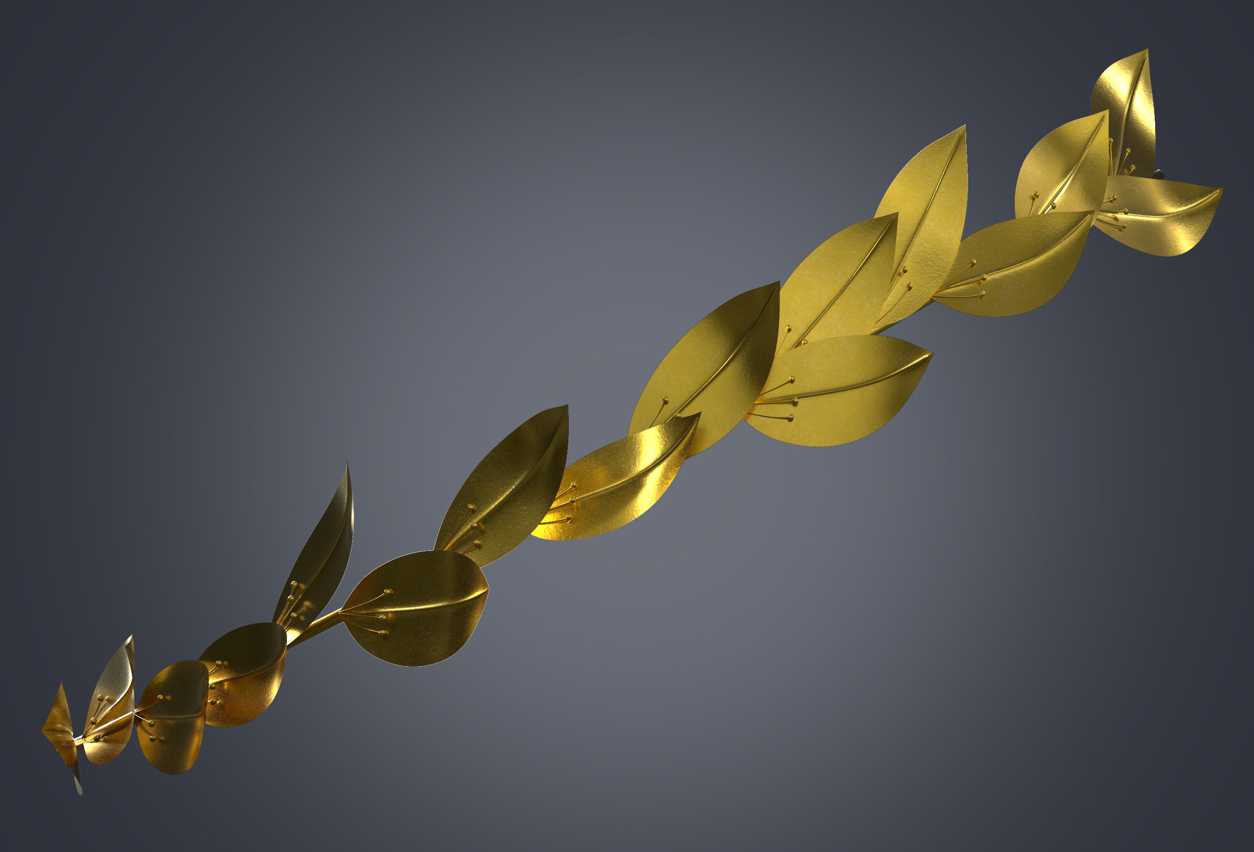 Laurel Wreath Low-poly 3D model_4