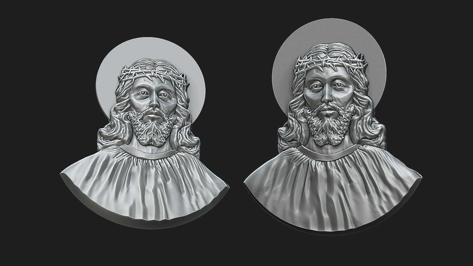 Jesus pendant 3D print model_2
