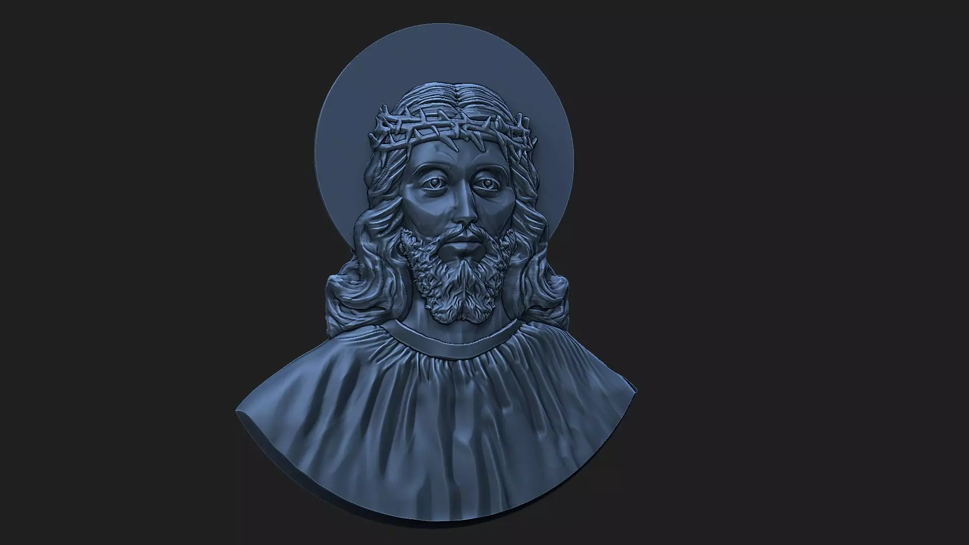 Jesus pendant 3D print model_0