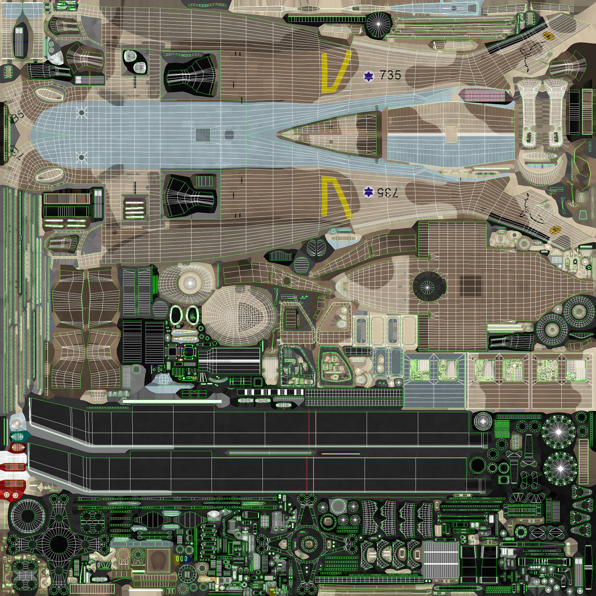 UH-60 Israel Static Low-poly 3D model_22