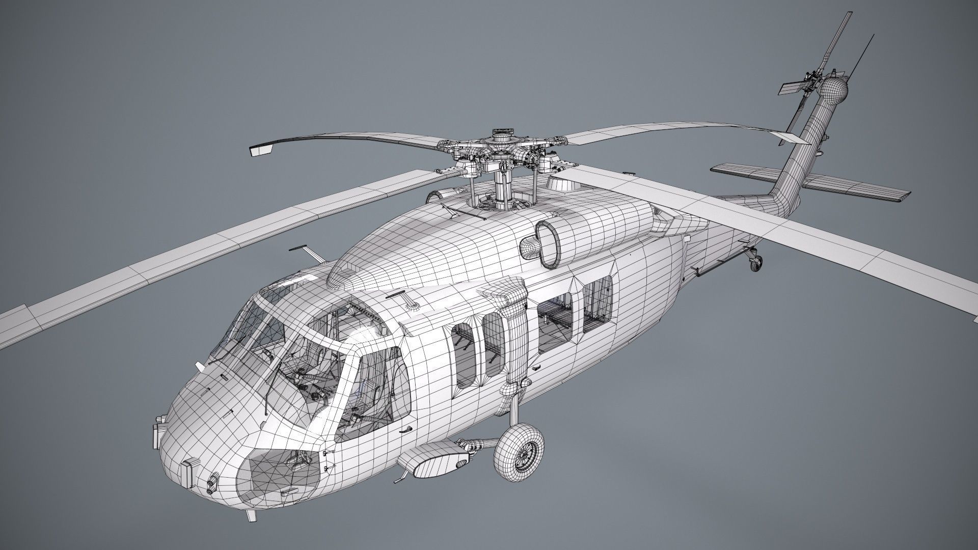 UH-60 Israel Static Low-poly 3D model_24