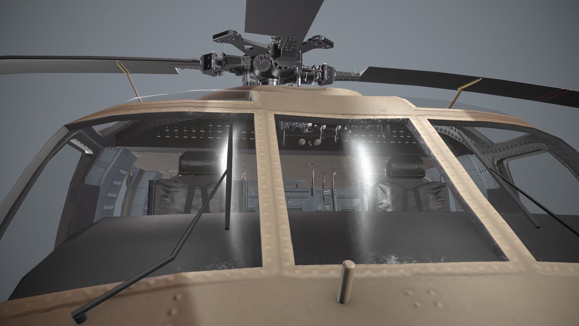 UH-60 Israel Static Low-poly 3D model_11
