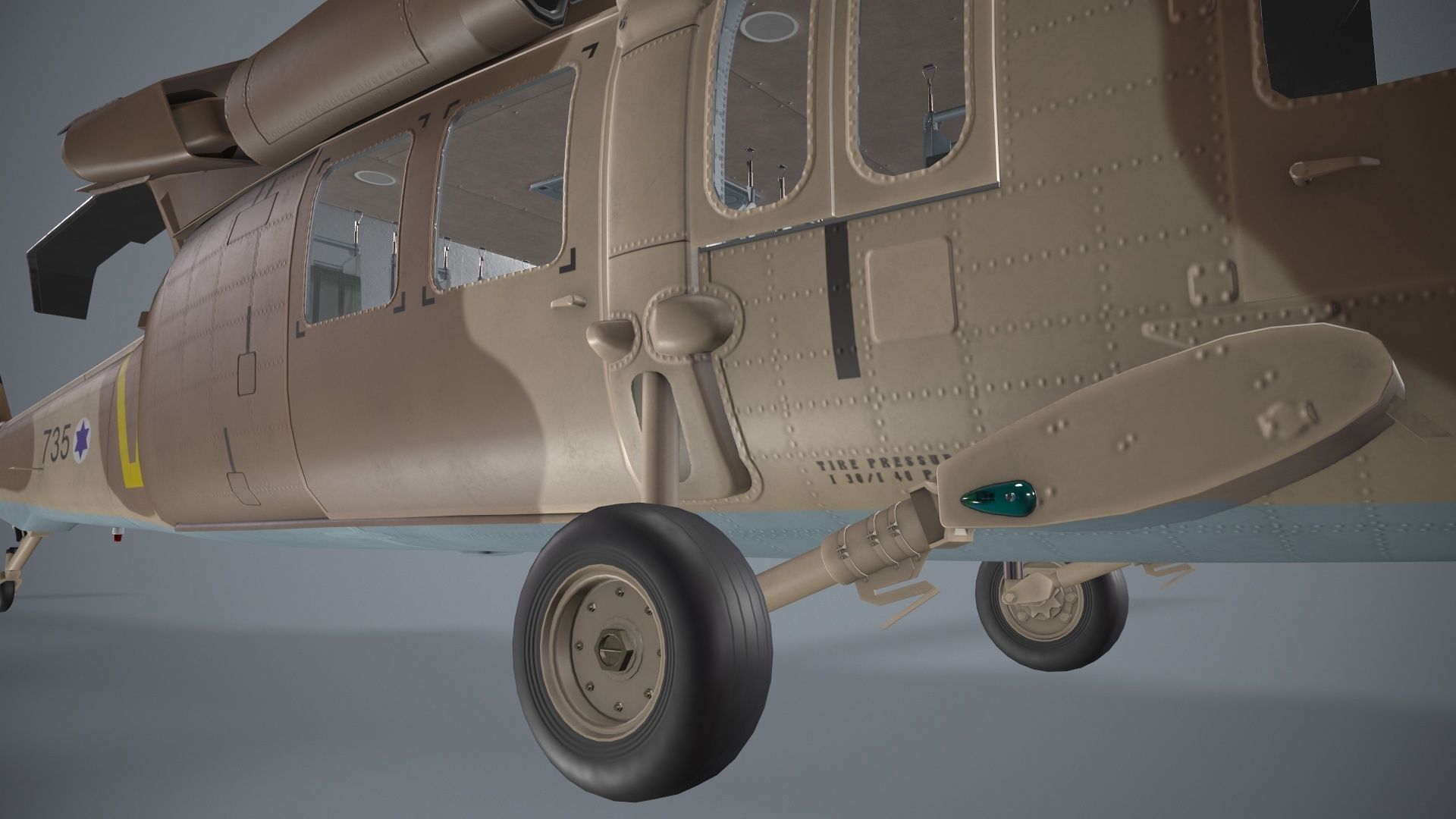 UH-60 Israel Static Low-poly 3D model_8