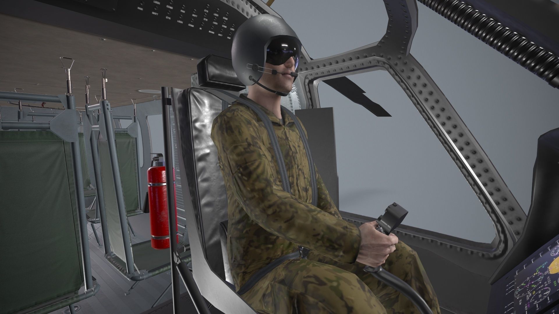 UH-60 Israel Basic Animation Low-poly 3D model_15