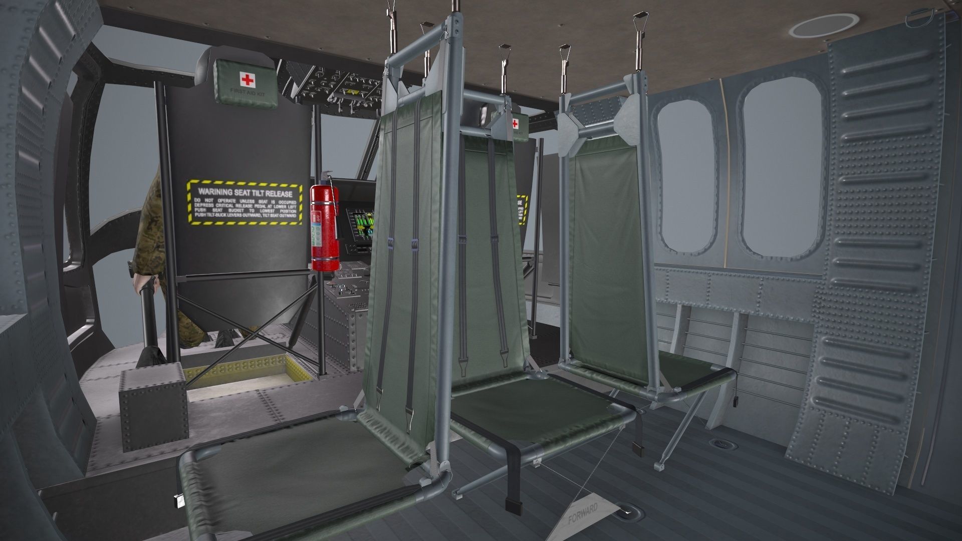 UH-60 Israel Basic Animation Low-poly 3D model_14