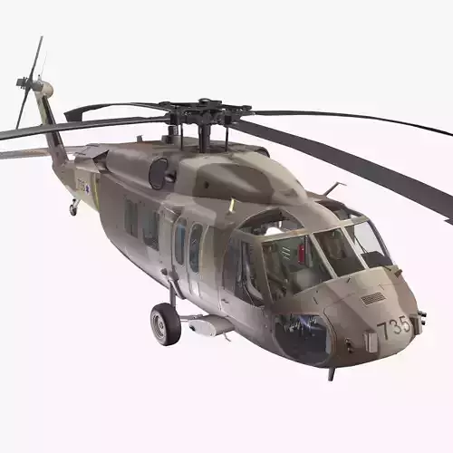 UH-60 Israel Basic Animation Low-poly 3D model