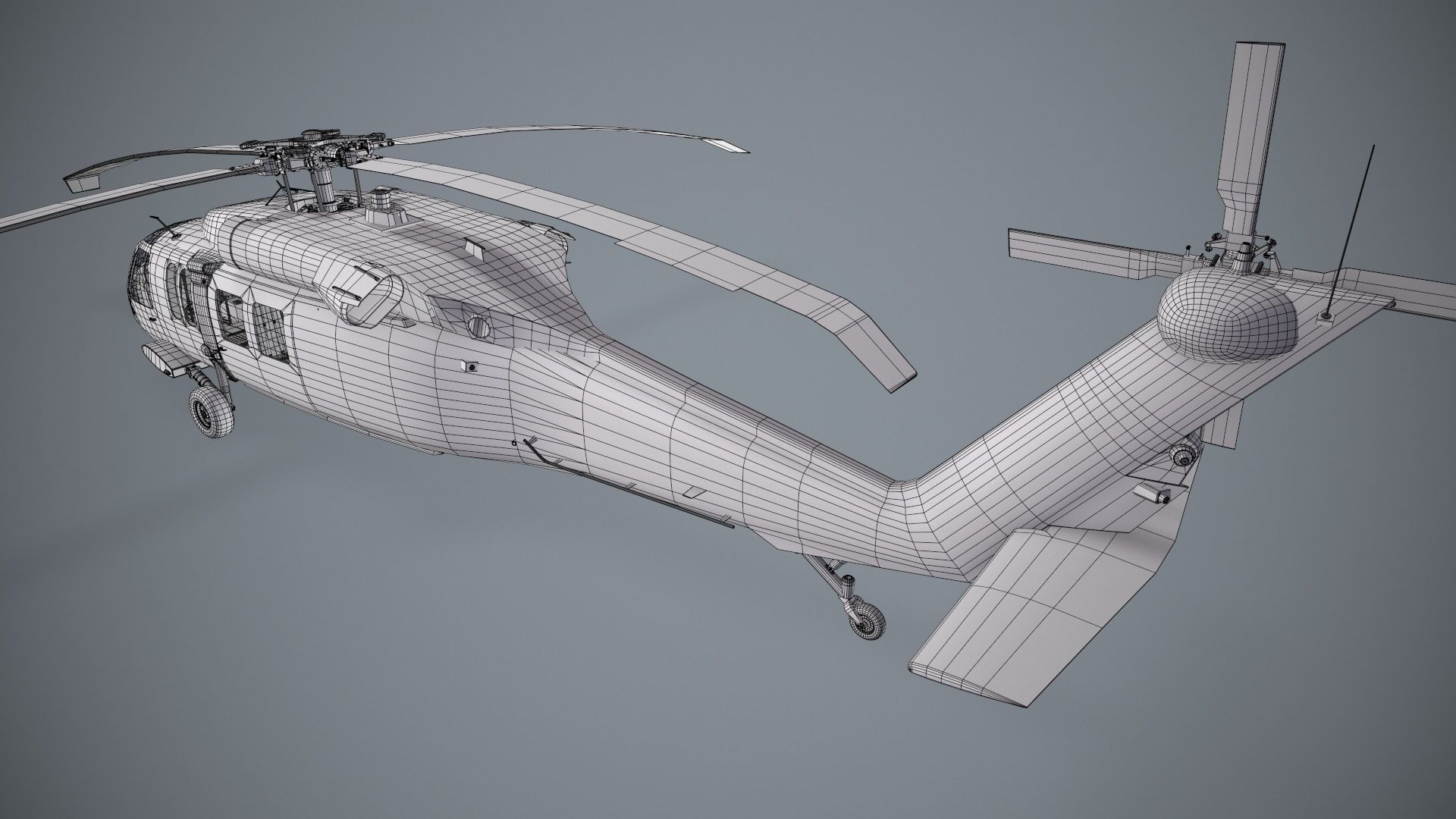 UH-60 Israel Basic Animation Low-poly 3D model_25