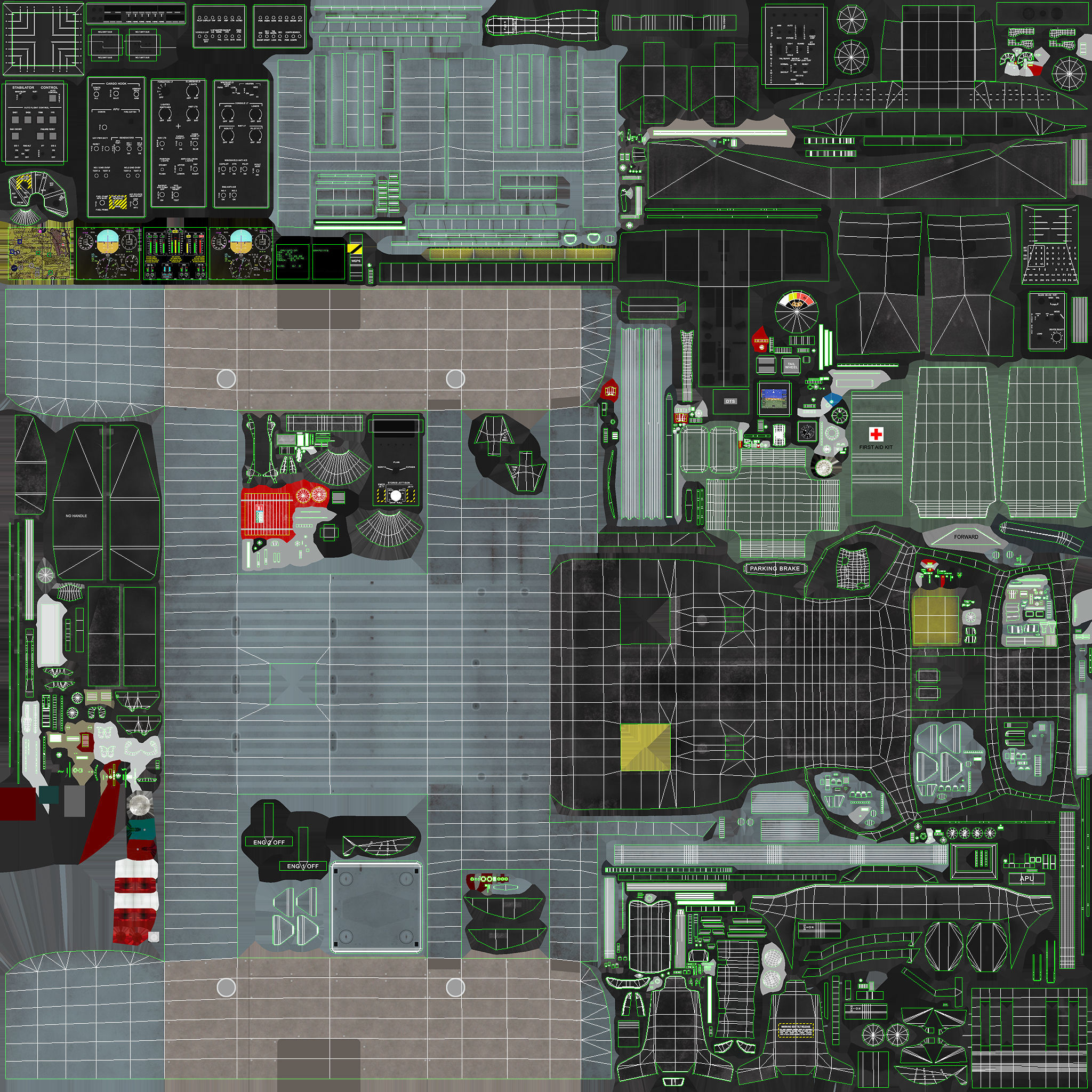 UH-60 Israel Basic Animation Low-poly 3D model_23