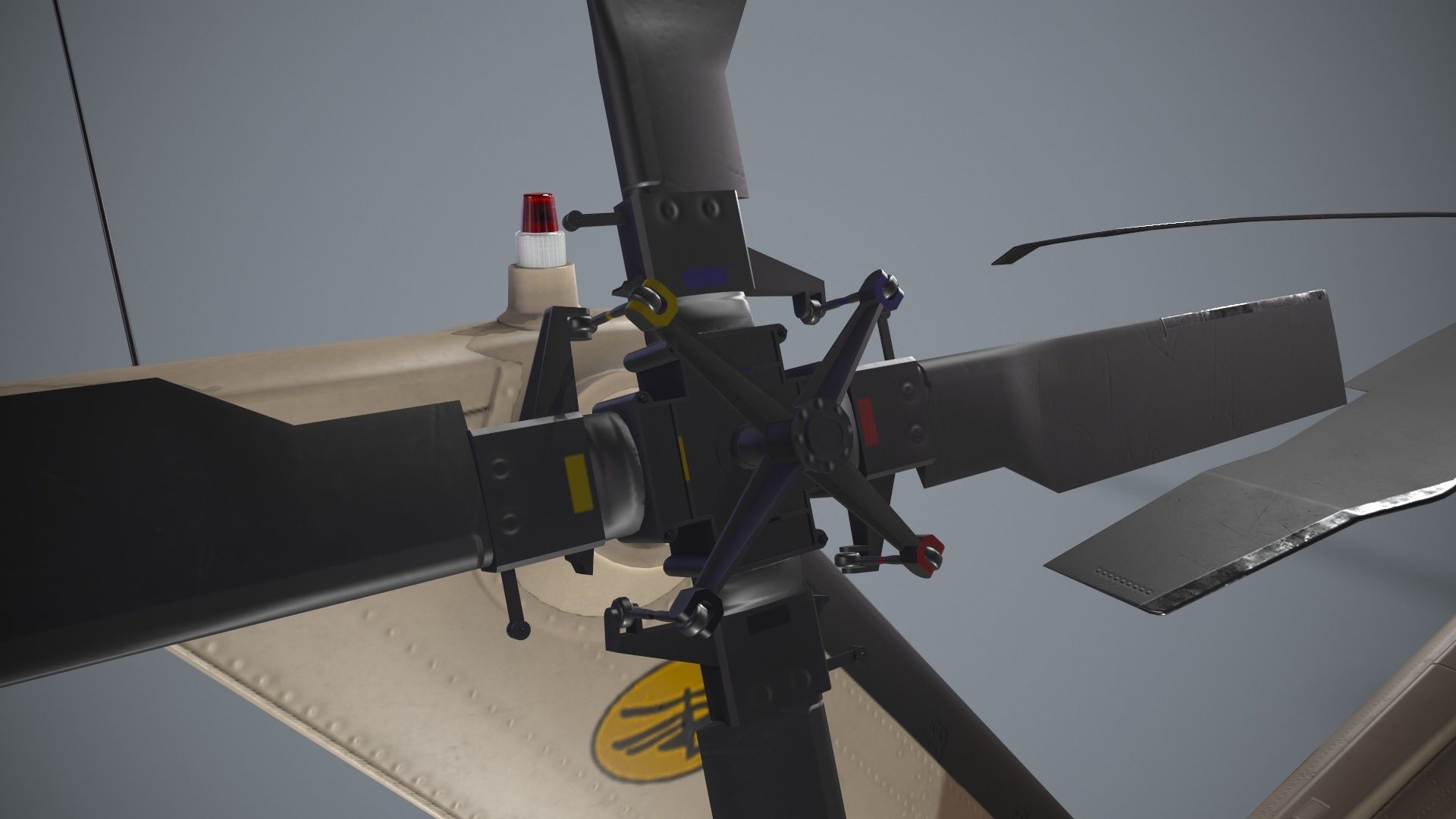 UH-60 Israel Basic Animation Low-poly 3D model_9