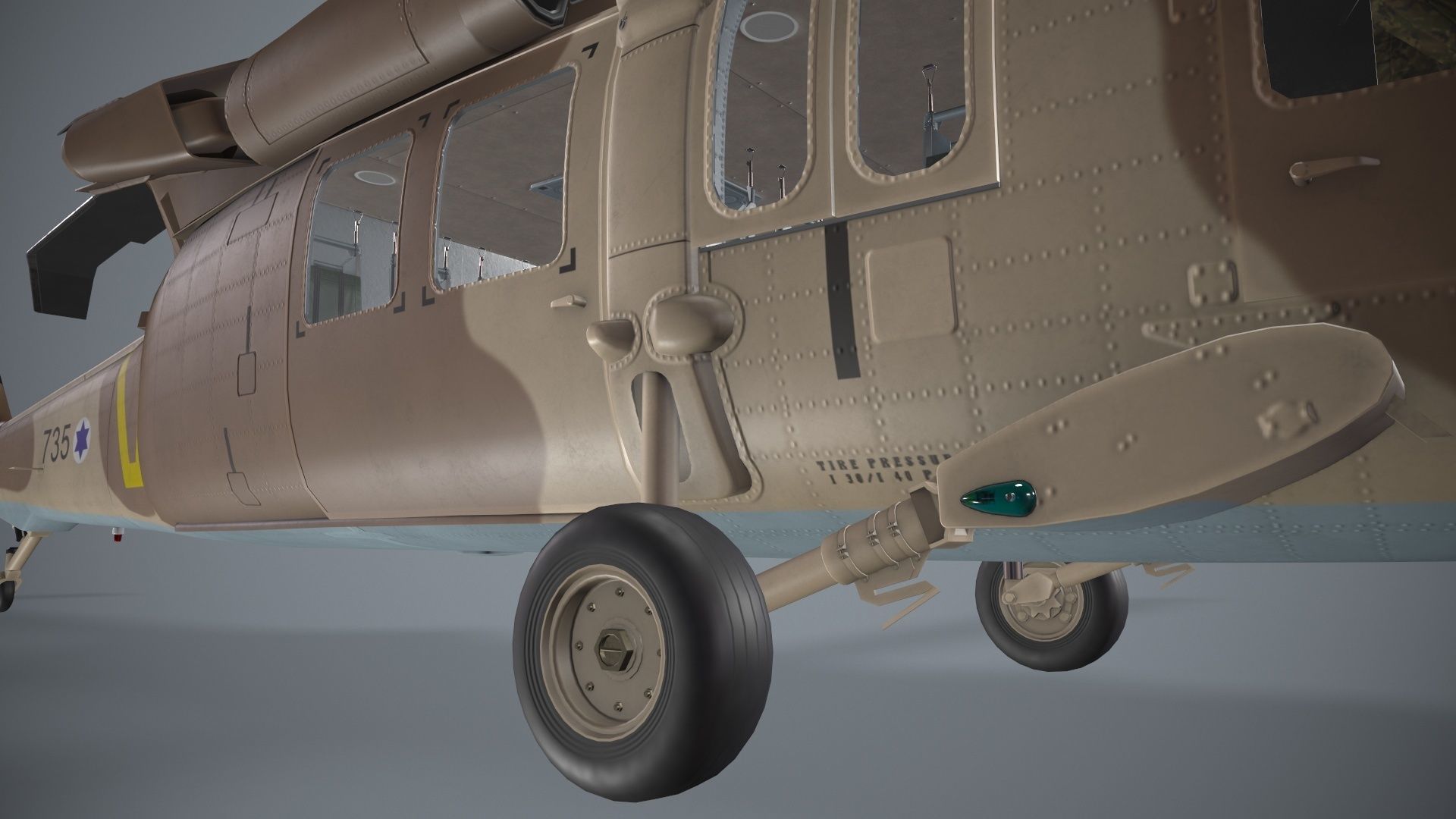 UH-60 Israel Basic Animation Low-poly 3D model_8