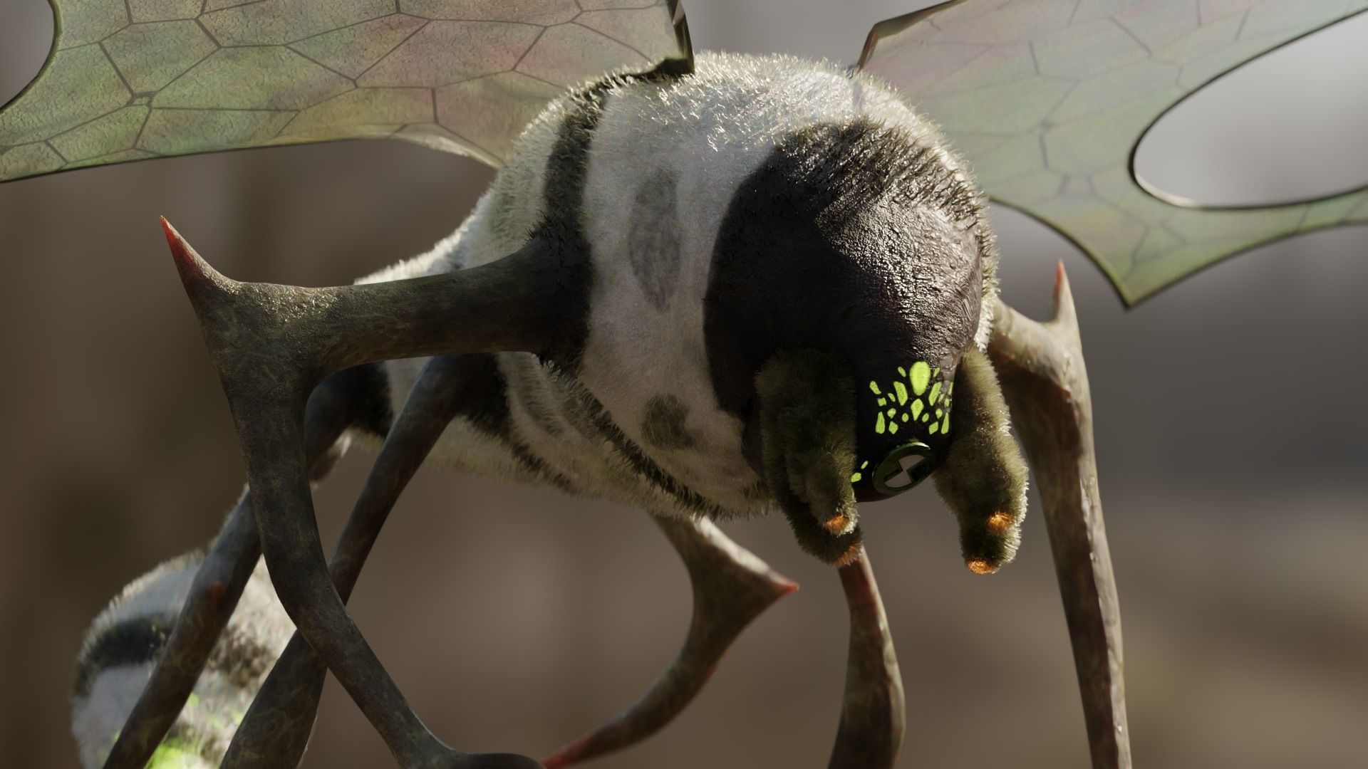 Ben 10 Stinkfly Classic with Wings Animation Low-poly 3D model_1