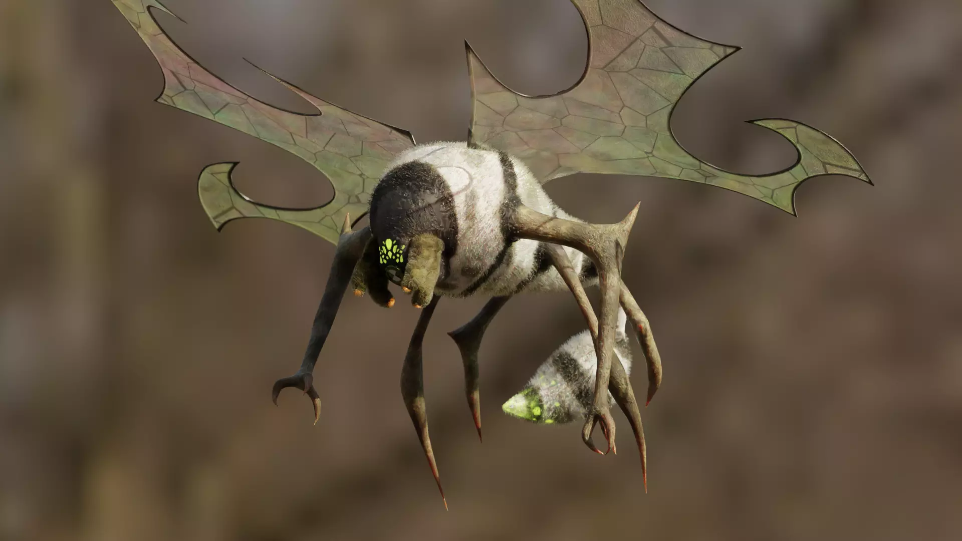 Ben 10 Stinkfly Classic with Wings Animation Low-poly 3D model_0