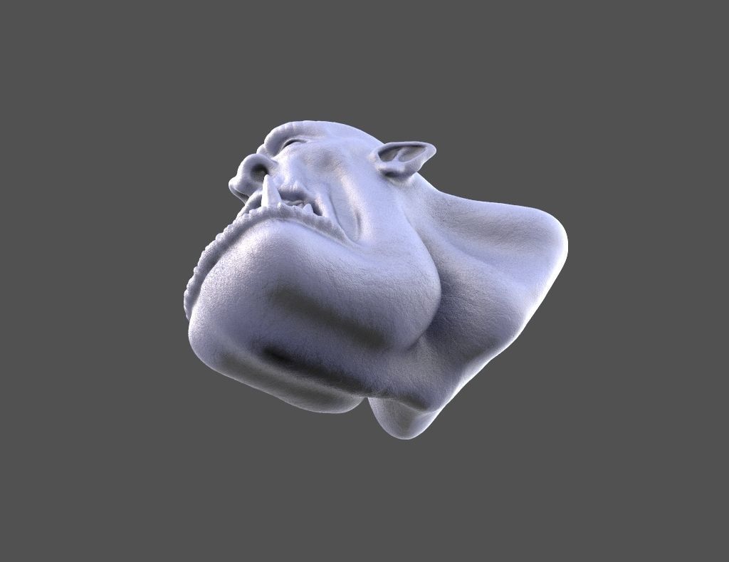 HEAD-Orc-1 high poly sculpt  3D model_4