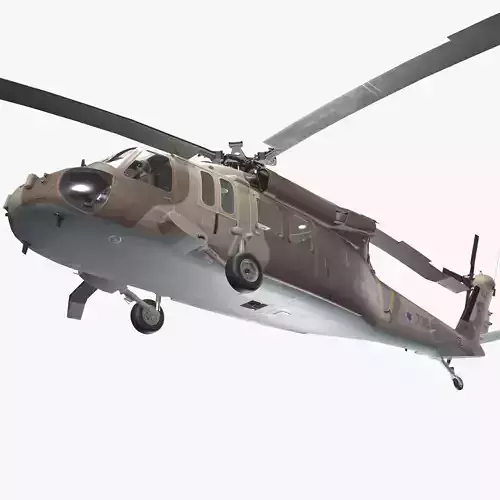  UH-60 Israel Complex Animation Low-poly 3D model