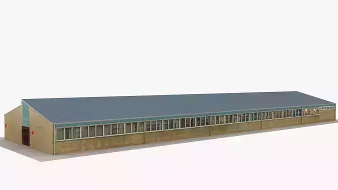 Realistic European City Block Building 01
