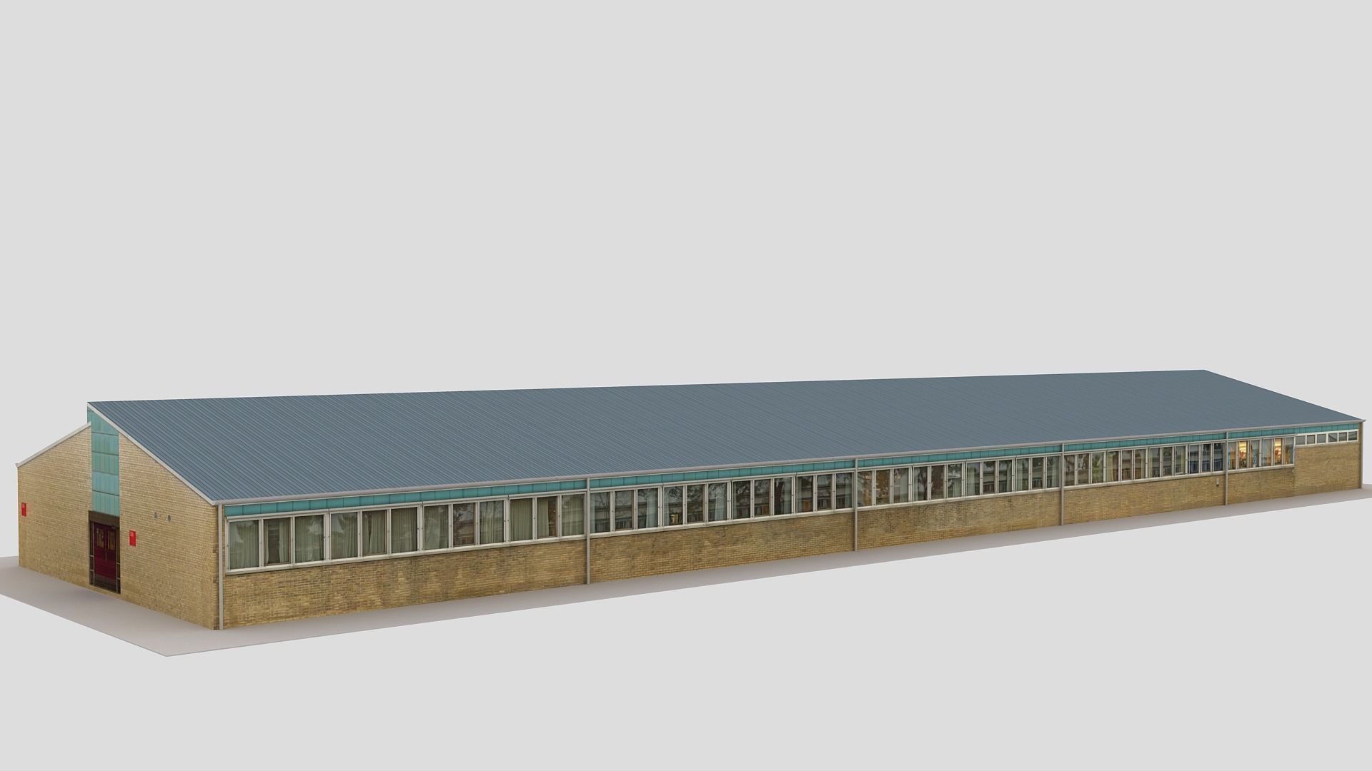 Realistic European City Block Building 01 Low-poly 3D model_2