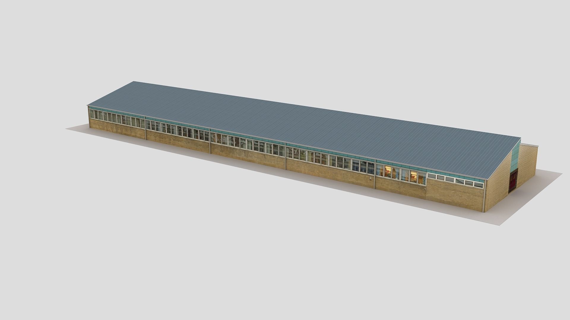 Realistic European City Block Building 01 Low-poly 3D model_14