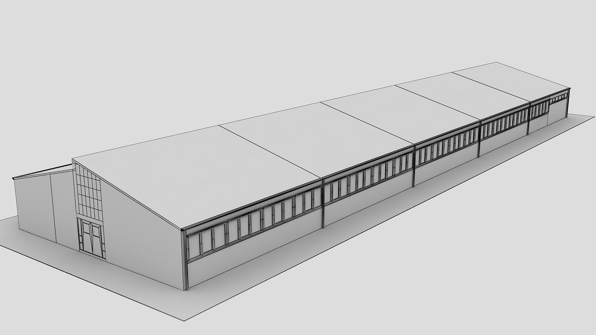 Realistic European City Block Building 01 Low-poly 3D model_19