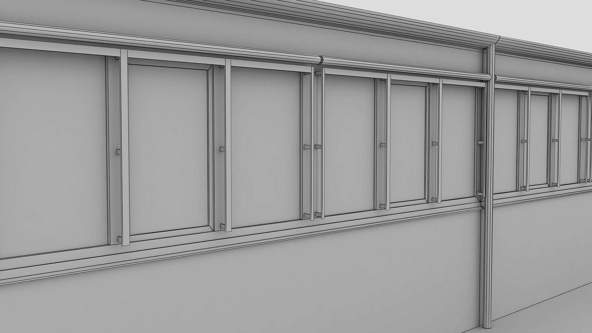 Realistic European City Block Building 01 Low-poly 3D model_20