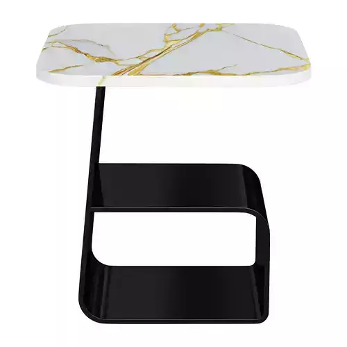 Modern Square Stone End Table