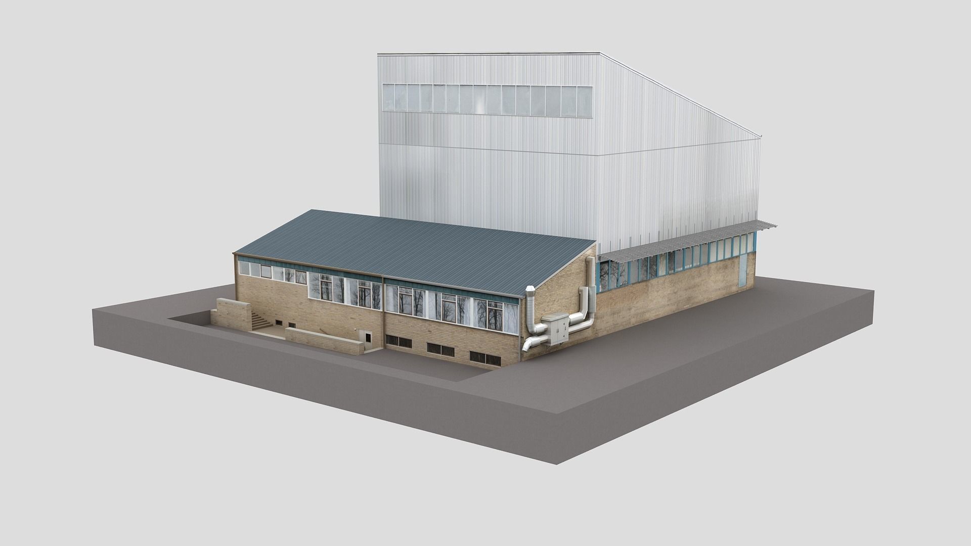 Realistic European City Block Building 02 Low-poly 3D model_9