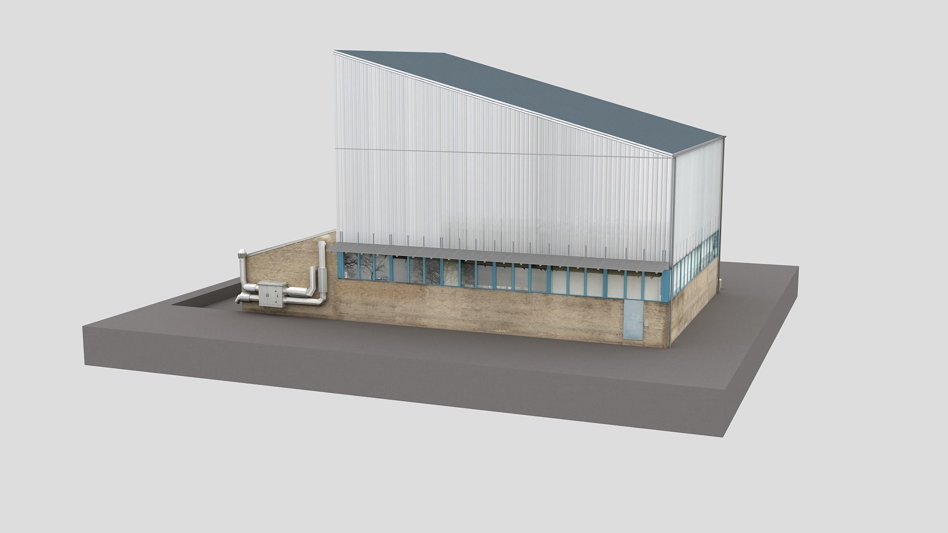 Realistic European City Block Building 02 Low-poly 3D model_10