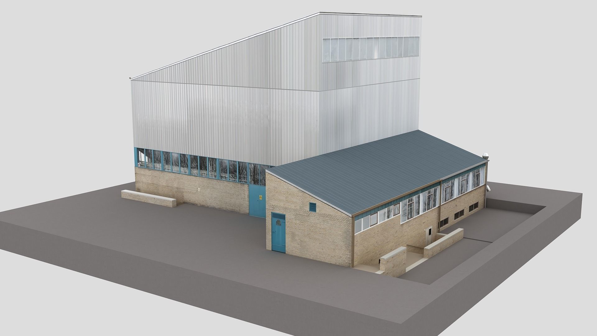 Realistic European City Block Building 02 Low-poly 3D model_8