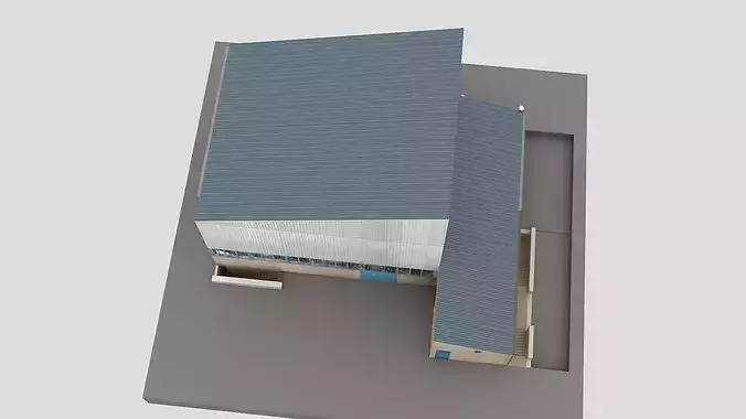 Realistic European City Block Building 02 Low-poly 3D model 6