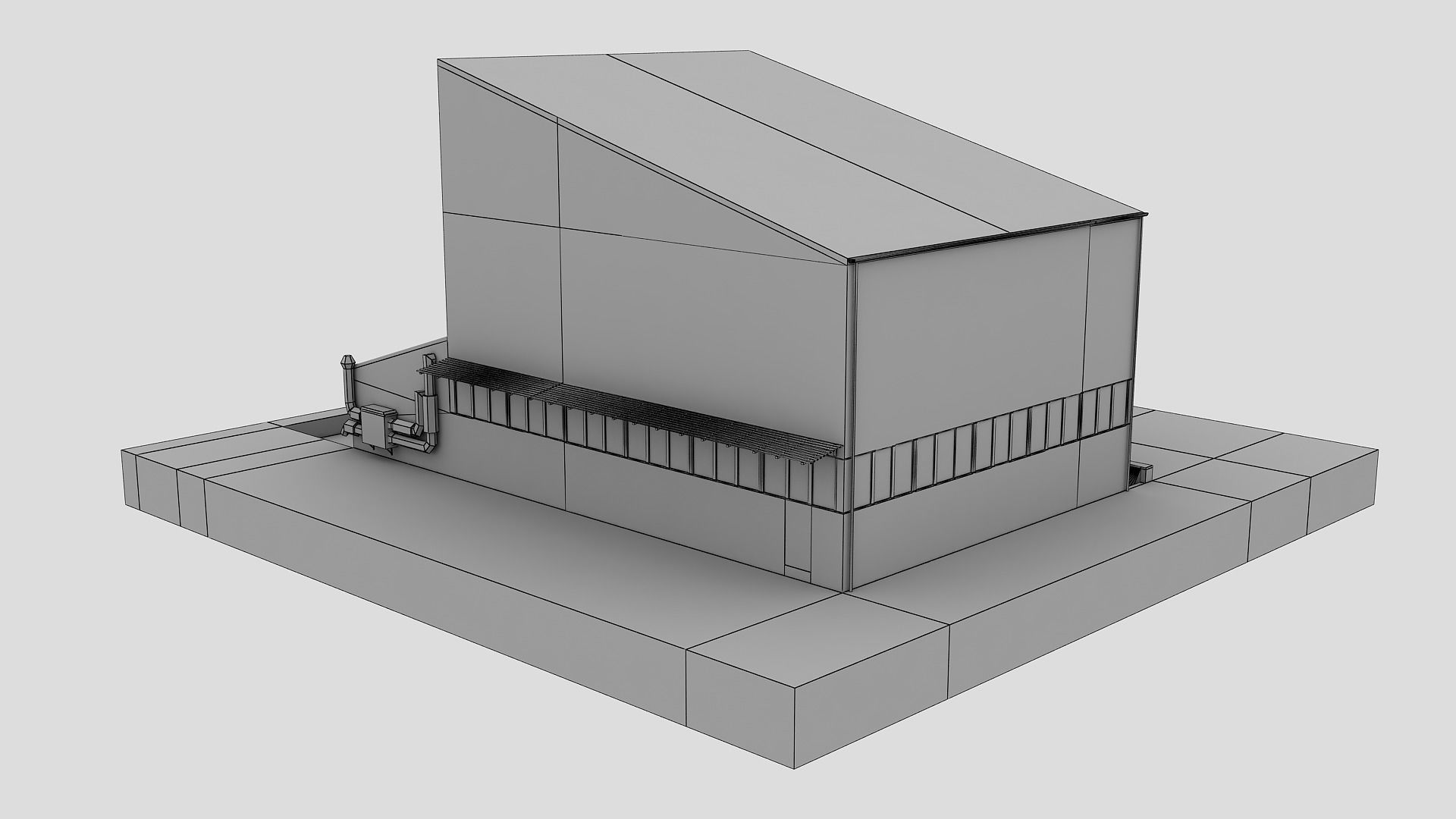 Realistic European City Block Building 02 Low-poly 3D model_16