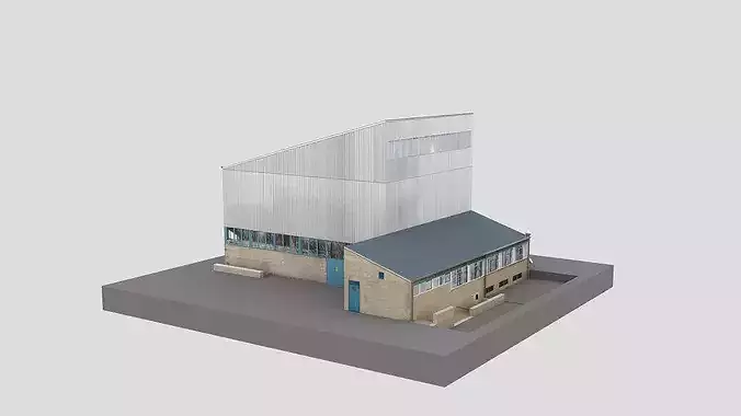 Realistic European City Block Building 02 Low-poly 3D model 2
