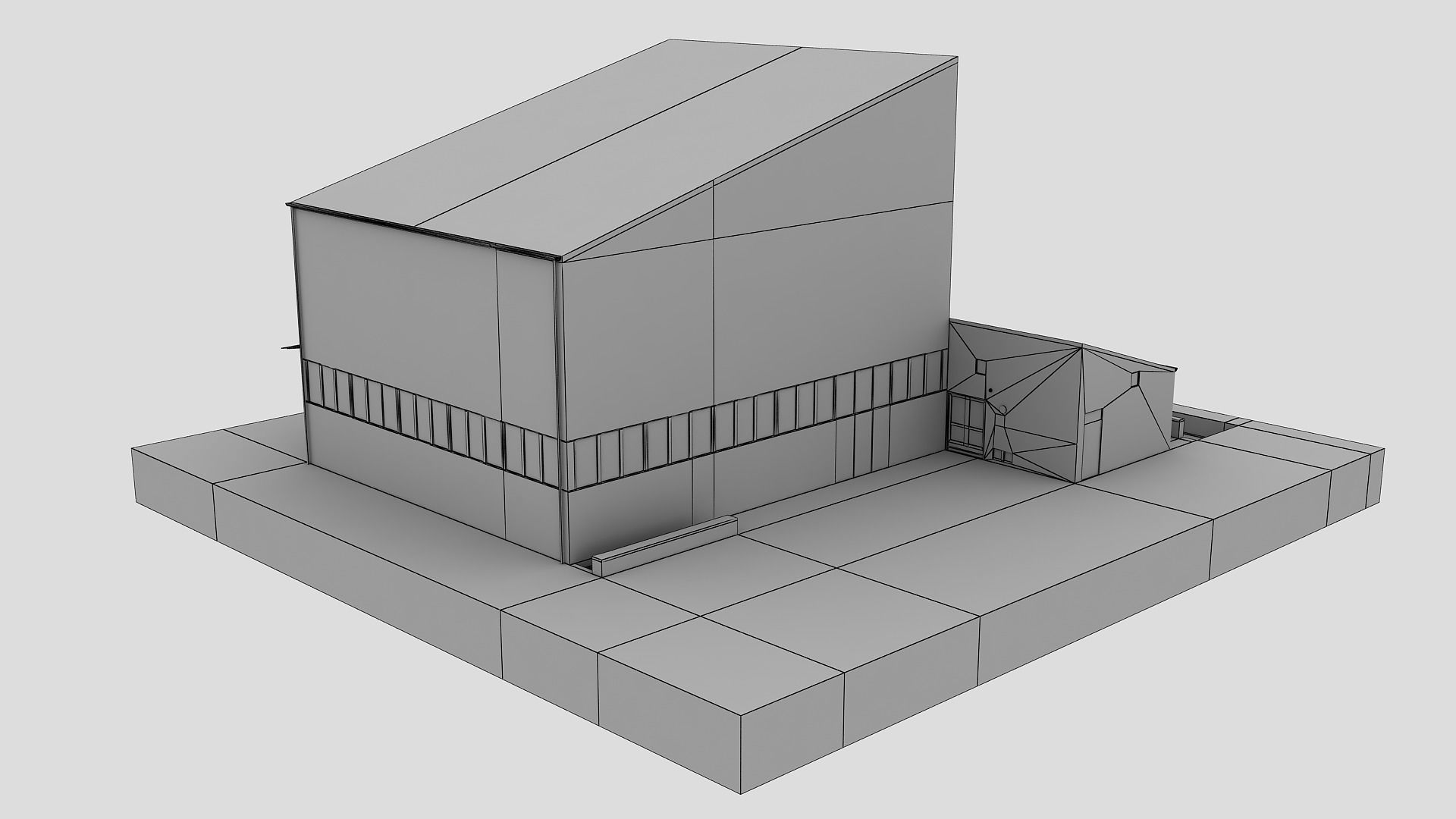 Realistic European City Block Building 02 Low-poly 3D model_15