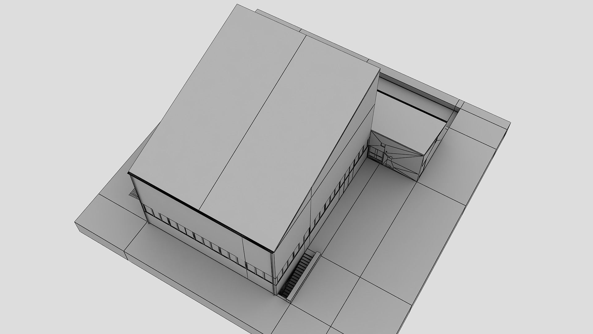 Realistic European City Block Building 02 Low-poly 3D model_20