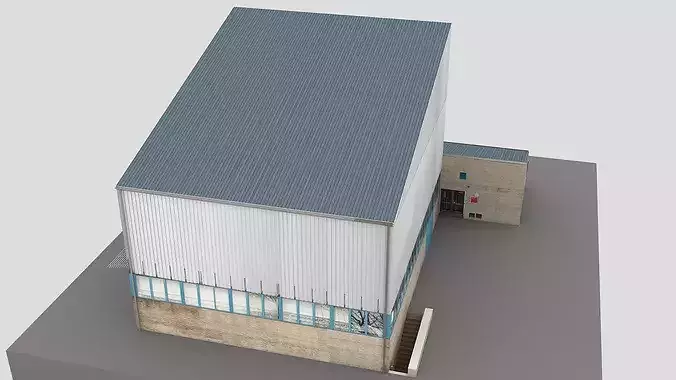 Realistic European City Block Building 02 Low-poly 3D model 4