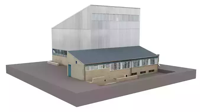 Realistic European City Block Building 02