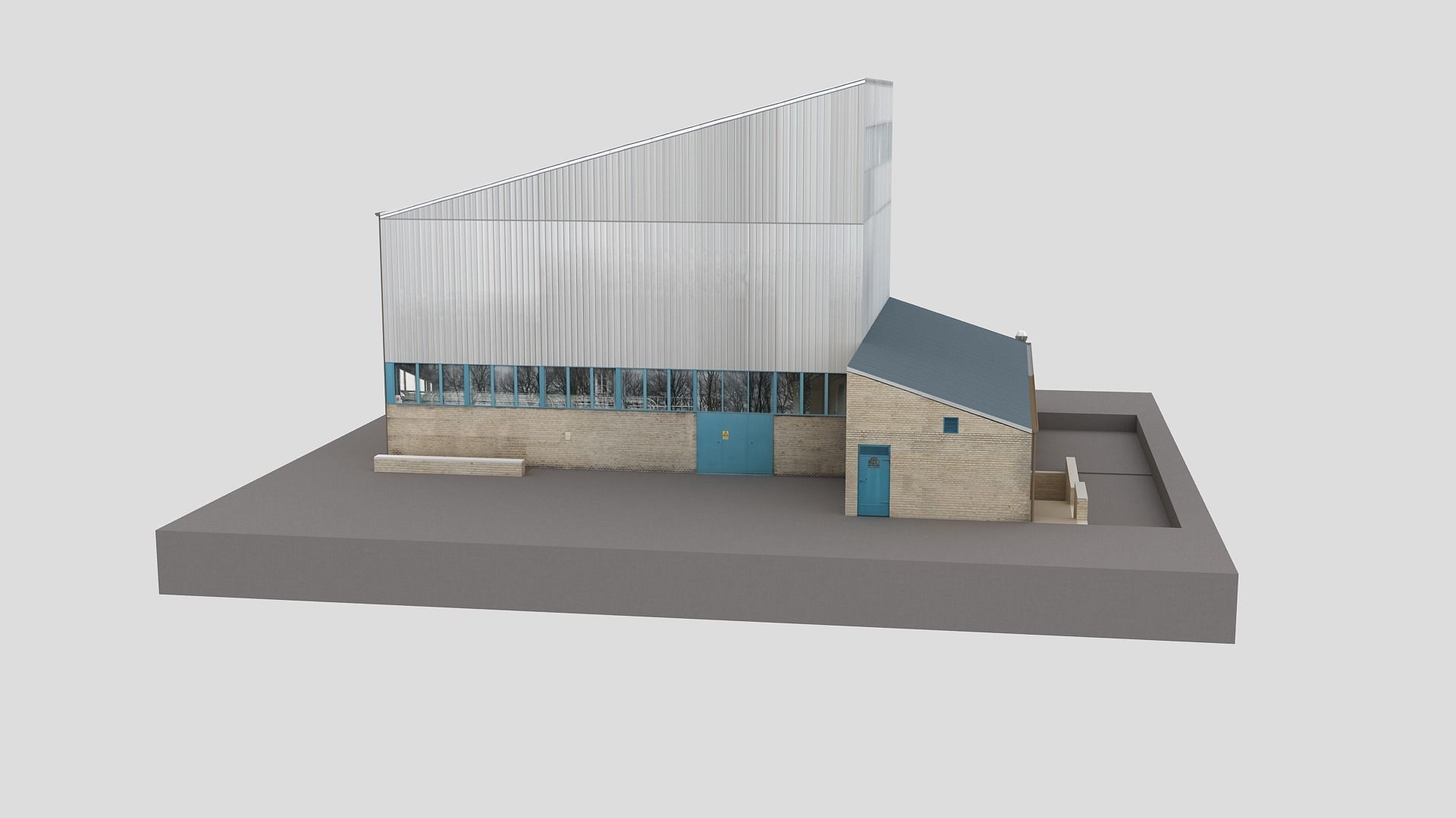 Realistic European City Block Building 02 Low-poly 3D model_13