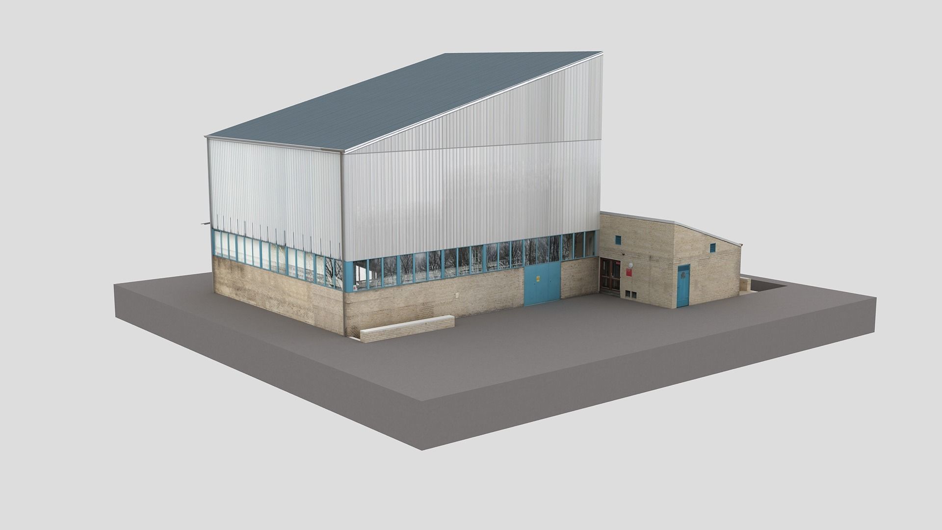 Realistic European City Block Building 02 Low-poly 3D model_12