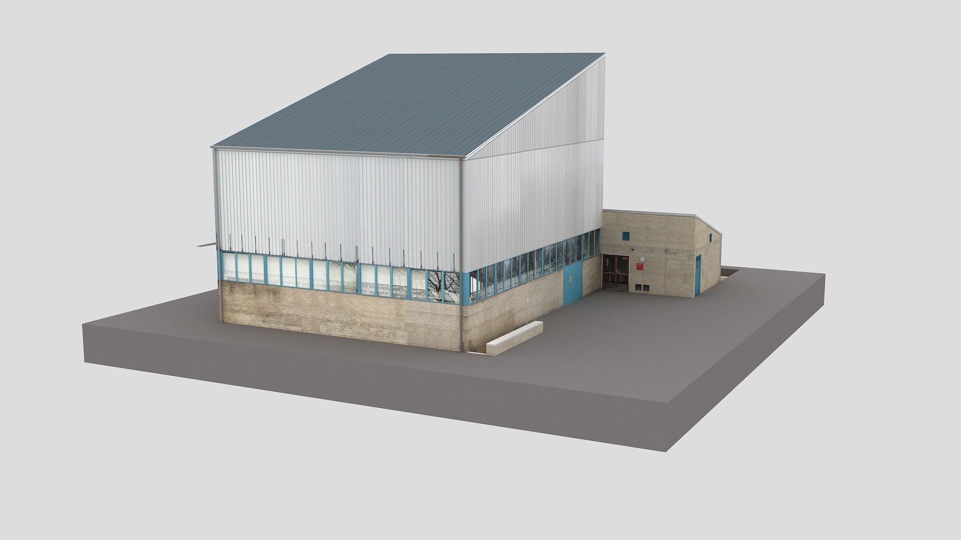 Realistic European City Block Building 02 Low-poly 3D model_11