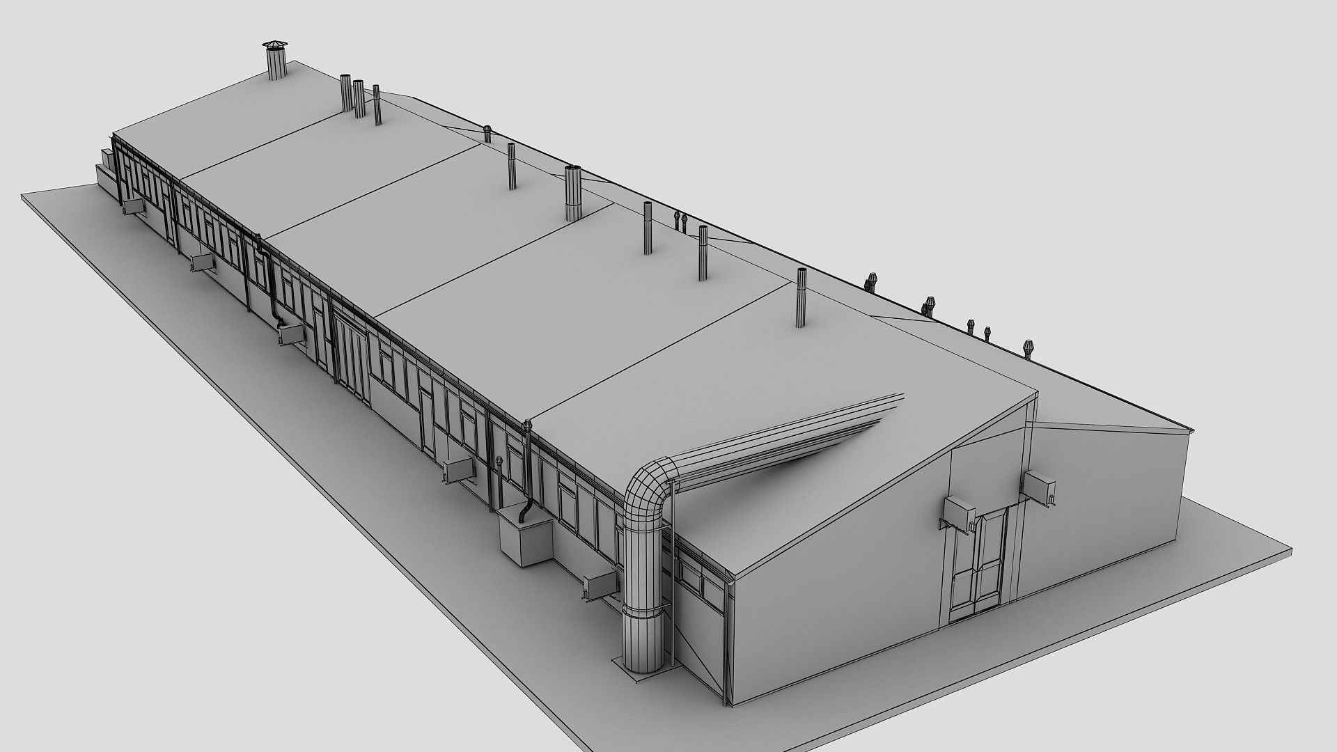 Realistic European City Block Building 04 Low-poly 3D model_18