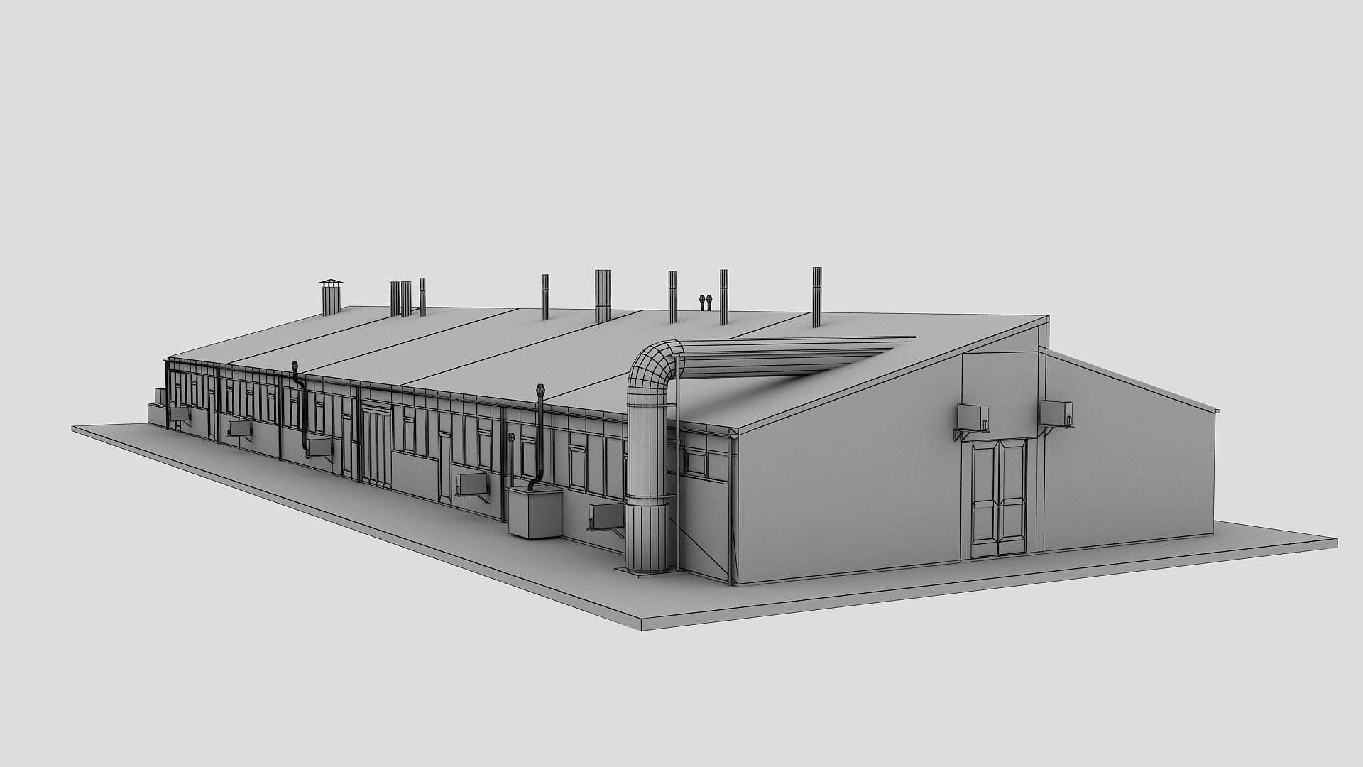 Realistic European City Block Building 04 Low-poly 3D model_13