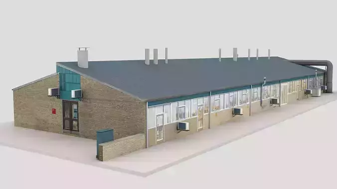 Realistic European City Block Building 04