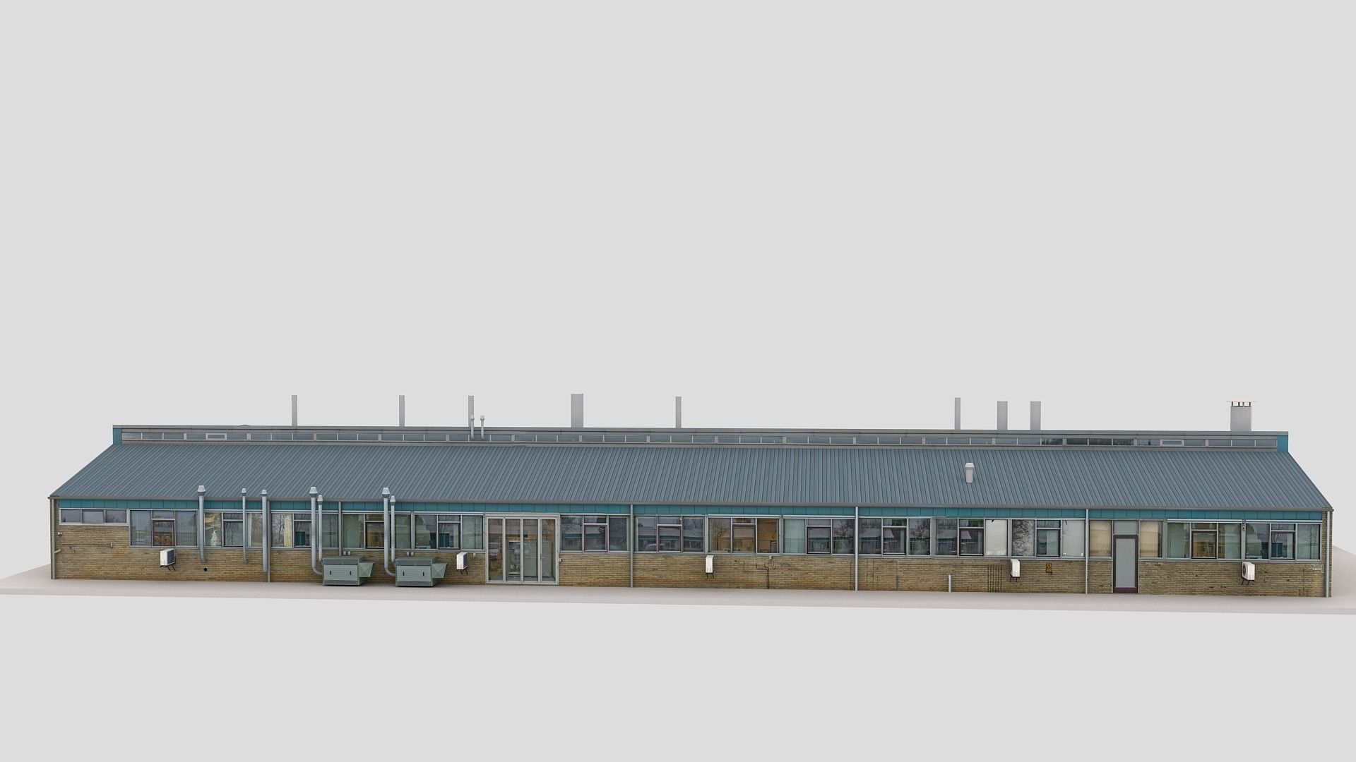 Realistic European City Block Building 04 Low-poly 3D model_10