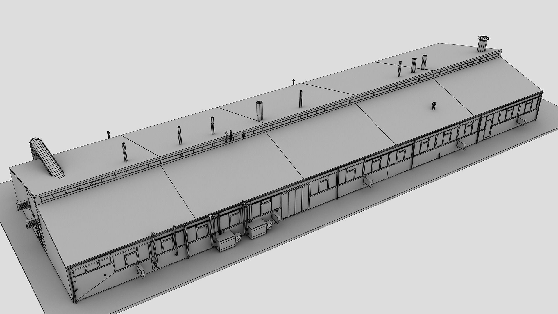 Realistic European City Block Building 04 Low-poly 3D model_15