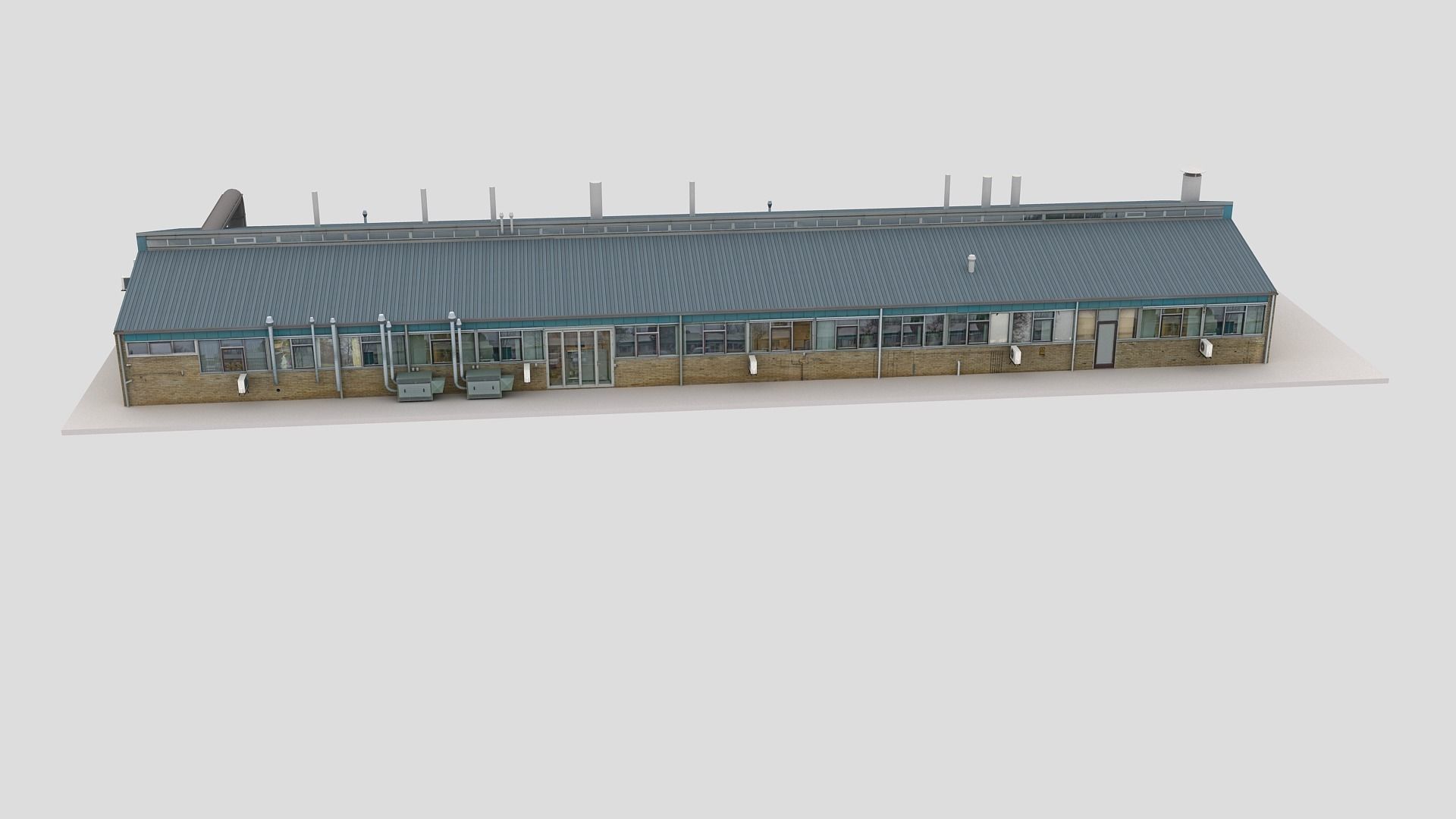 Realistic European City Block Building 04 Low-poly 3D model_5