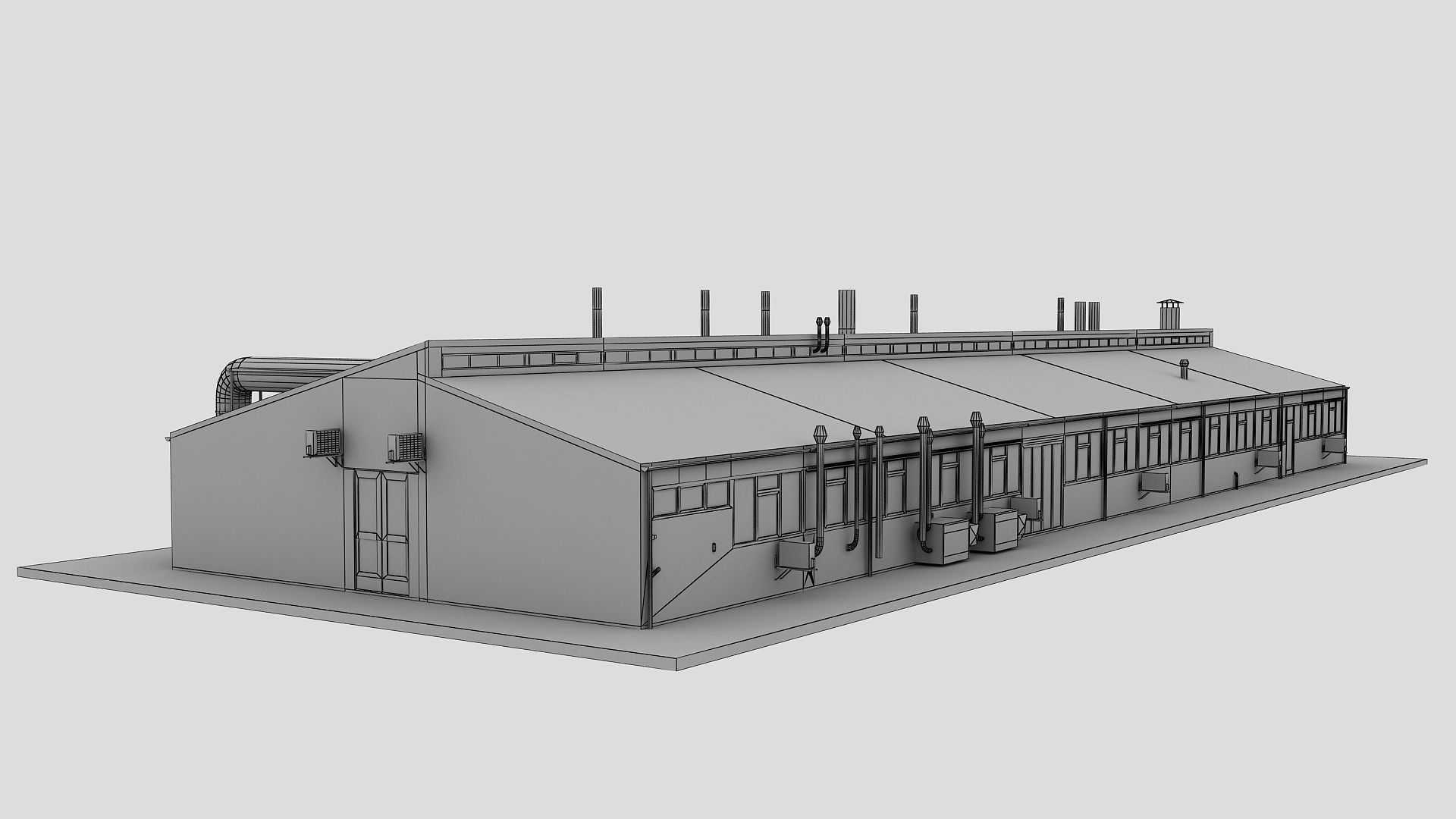 Realistic European City Block Building 04 Low-poly 3D model_14