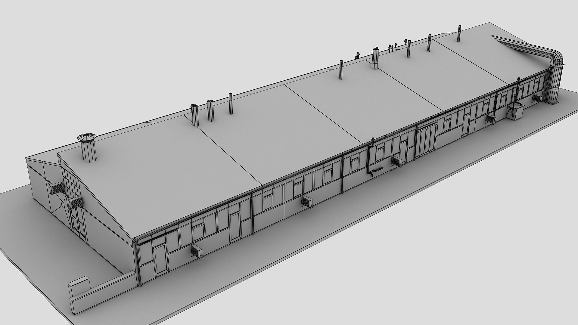 Realistic European City Block Building 04 Low-poly 3D model_16