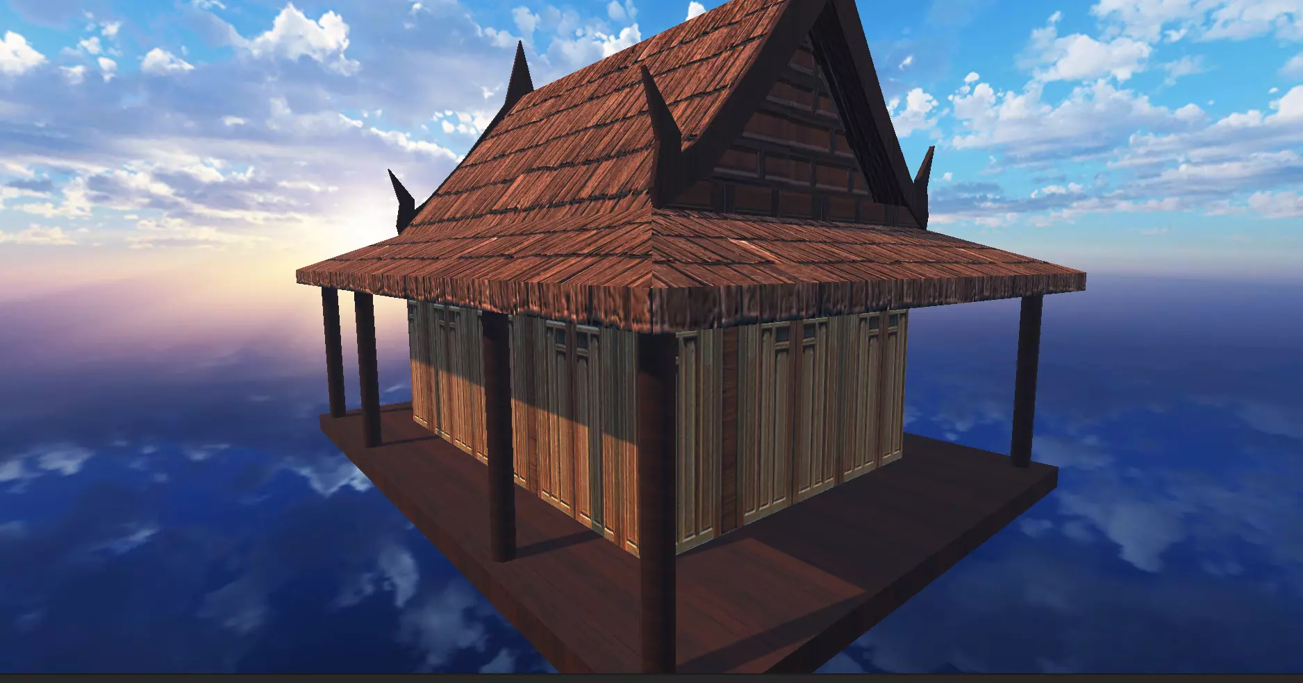 Thai traditional house 05 Low-poly 3D model Low-poly 3D model_0