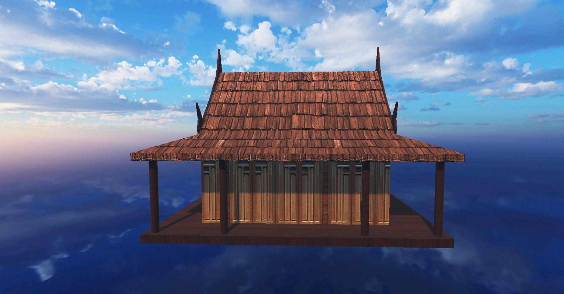 Thai traditional house 05 Low-poly 3D model Low-poly 3D model_4